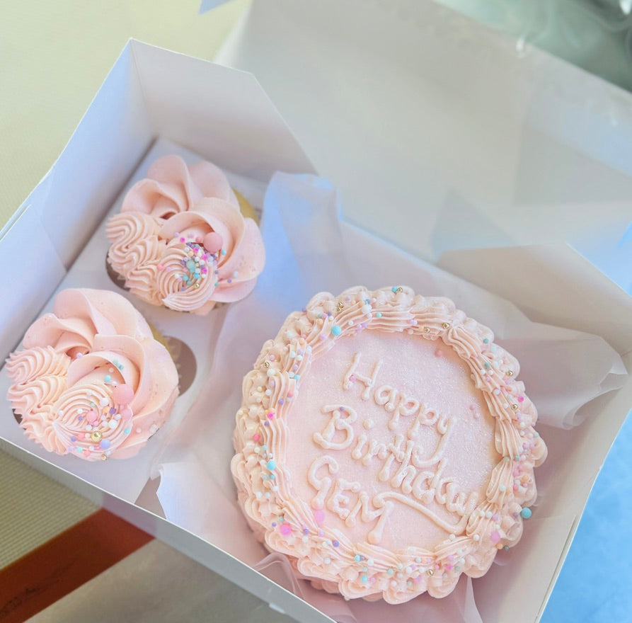 Mini Bento Cake and Cupcakes