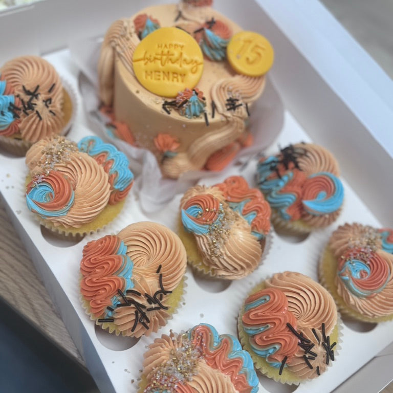 Mini Bento Cake and Cupcakes