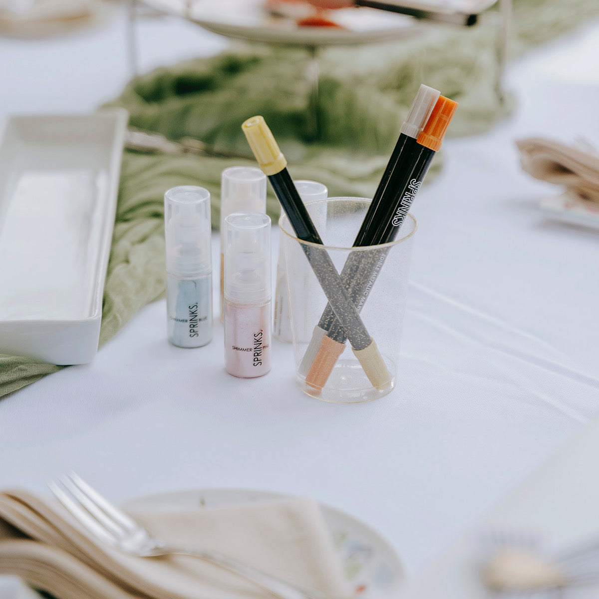 Edible pens and glitter pumps