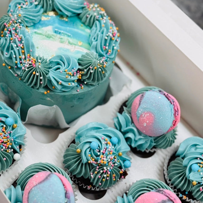 Mini Bento Cake and Cupcakes