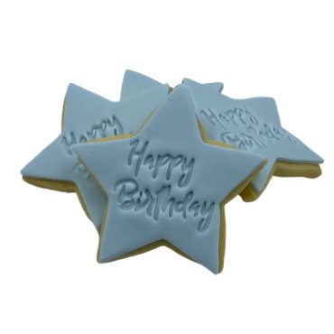 "Happy Birthday" Cookies - 12 Pack - TMF Cake Designs