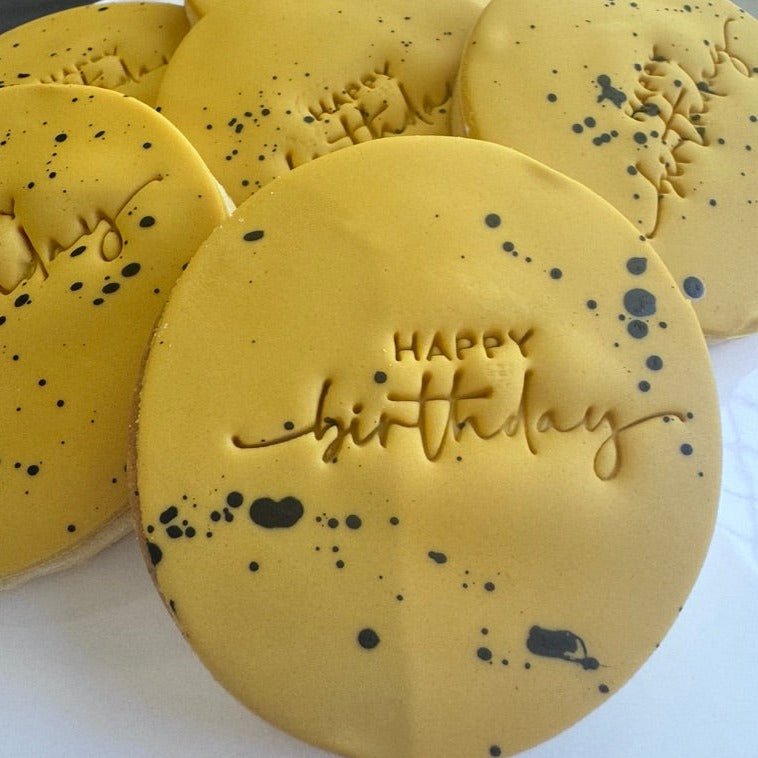 "Happy Birthday" Cookies - 12 Pack - TMF Cake Designs