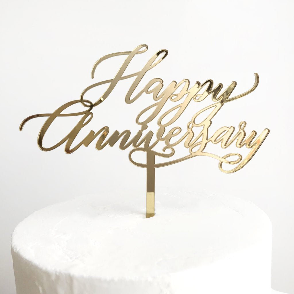 Acrylic Cake Topper - Engagement, Wedding, Anniversary - TMF Cake Designs