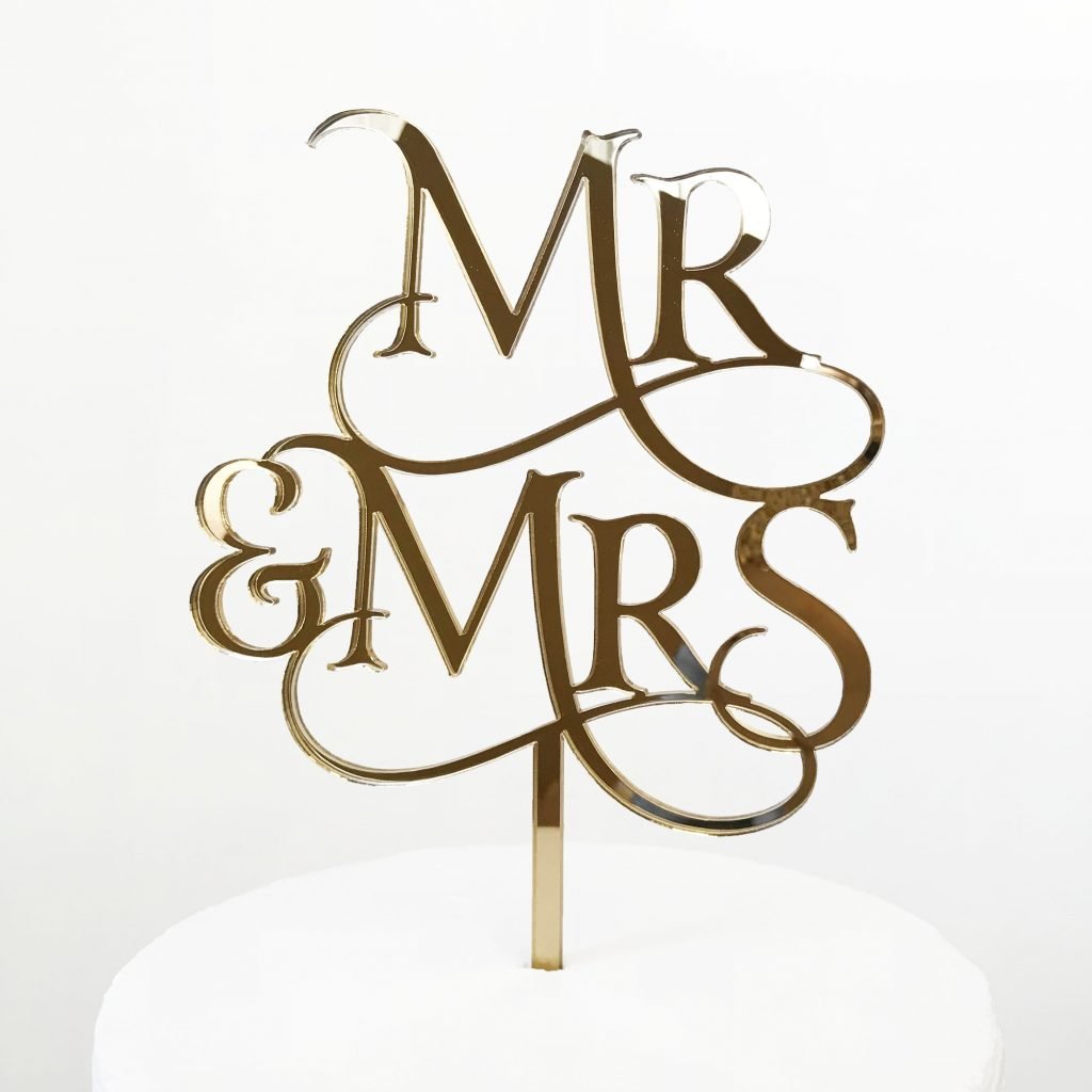 Acrylic Cake Topper - Engagement, Wedding, Anniversary - TMF Cake Designs