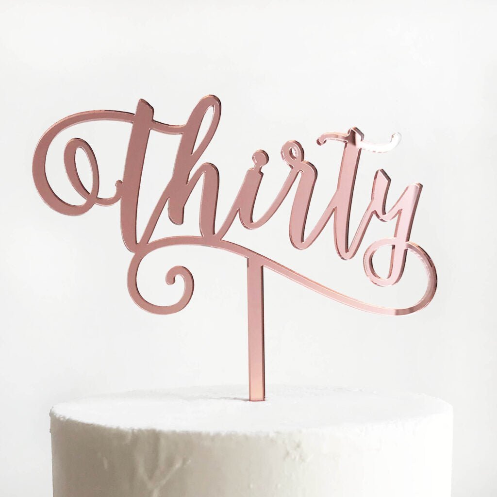 Acrylic Cake Topper - Milestone Numbers - TMF Cake Designs