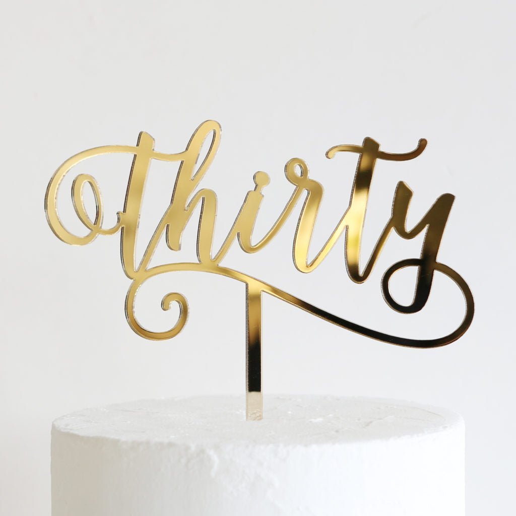 Acrylic Cake Topper - Milestone Numbers - TMF Cake Designs