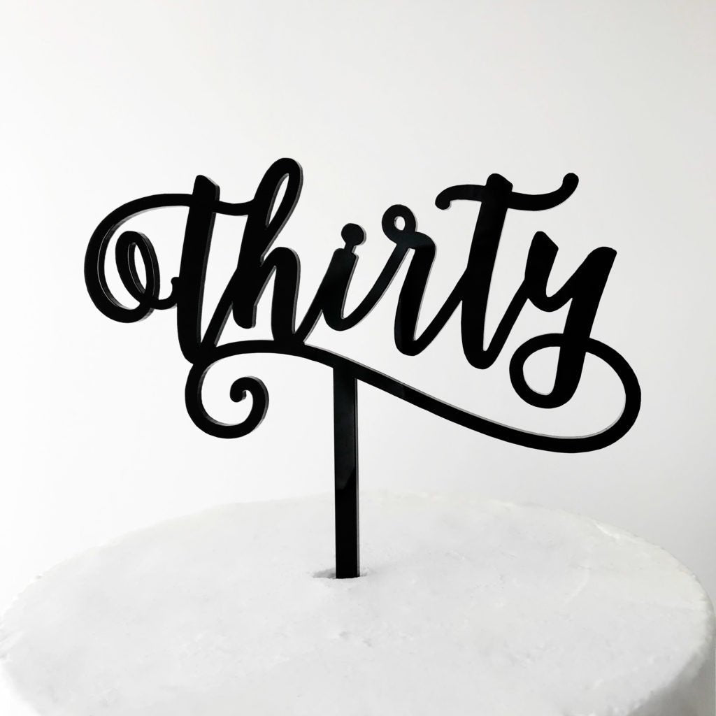 Acrylic Cake Topper - Milestone Numbers - TMF Cake Designs