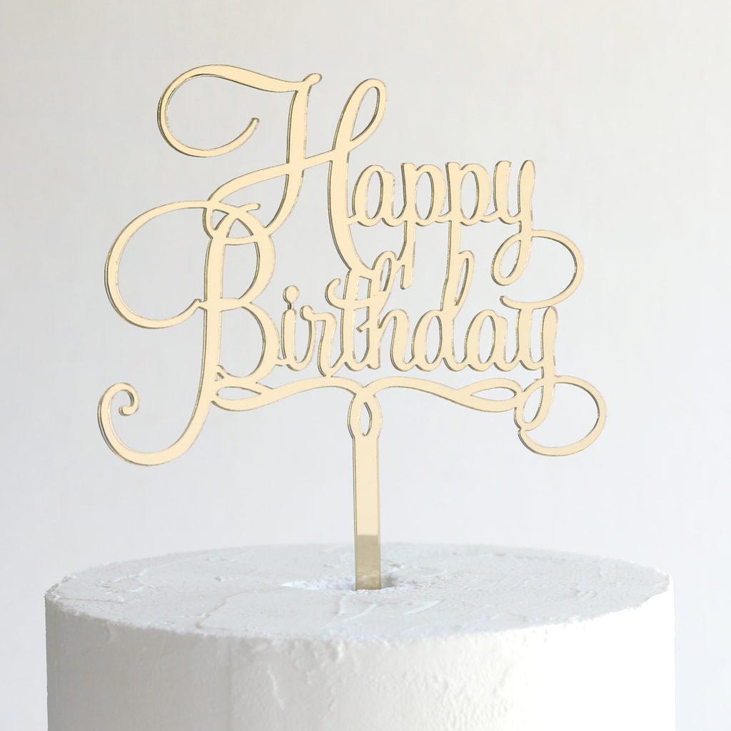 Acrylic Cake Toppers - Birthday - TMF Cake Designs