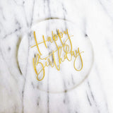 Acrylic Cake Toppers - Birthday - TMF Cake Designs