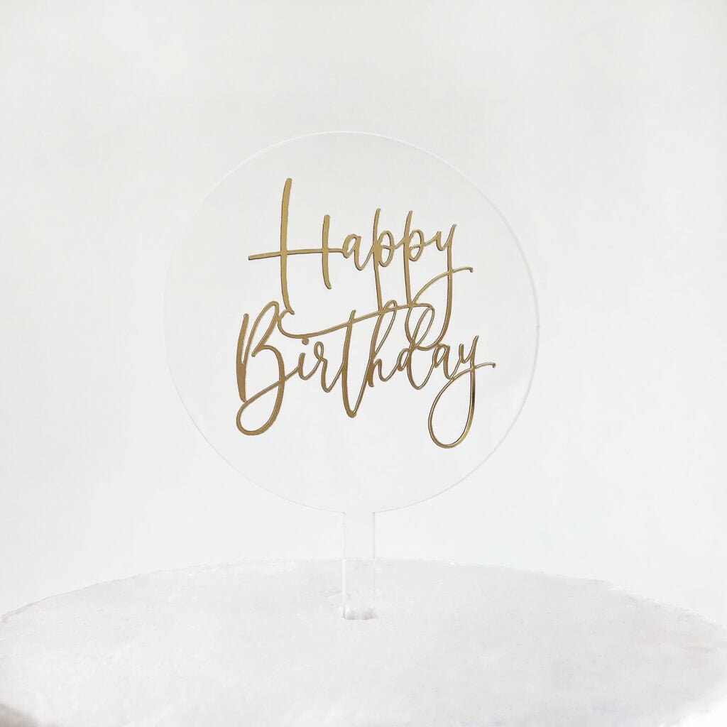 Acrylic Cake Toppers - Birthday - TMF Cake Designs