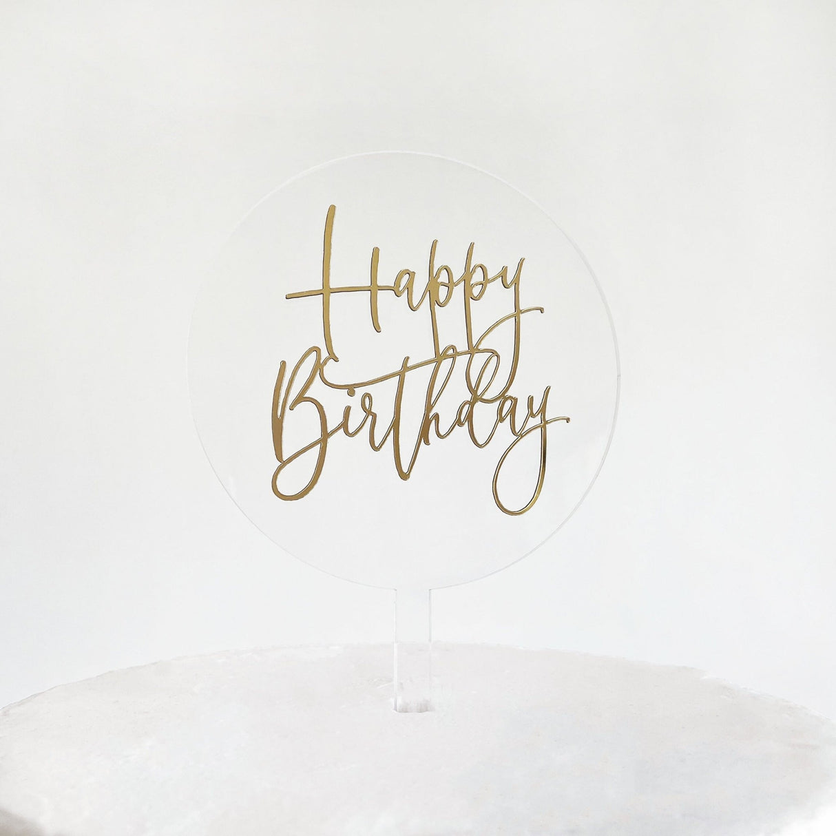 Acrylic Cake Toppers - Floating Happy Birthday - TMF Cake Designs