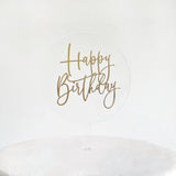 Acrylic Cake Toppers - Floating Happy Birthday - TMF Cake Designs