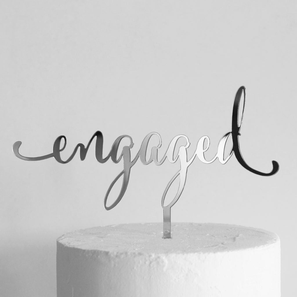 Acrylic Cake Topper - Engagement, Wedding, Anniversary
